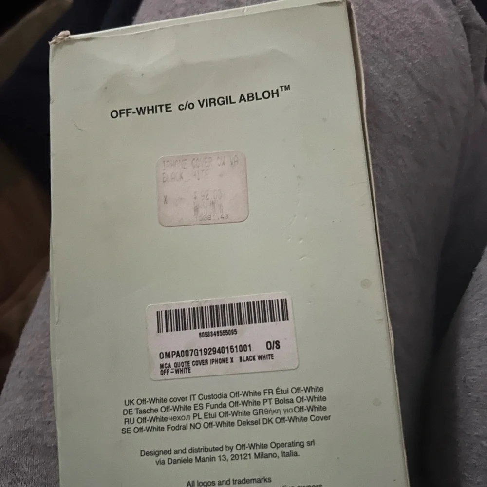 Off-White Black 'COVER' Phone Case